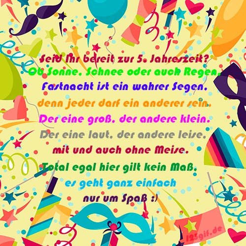 Einladung zu Karnevalsparty