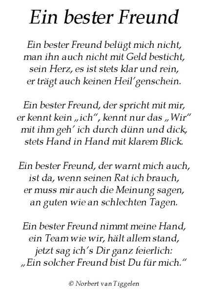 Freund Gedicht Bester Freund Gedicht Bester